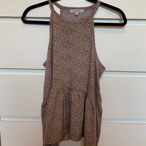 High Neck Cheetah Print Tank